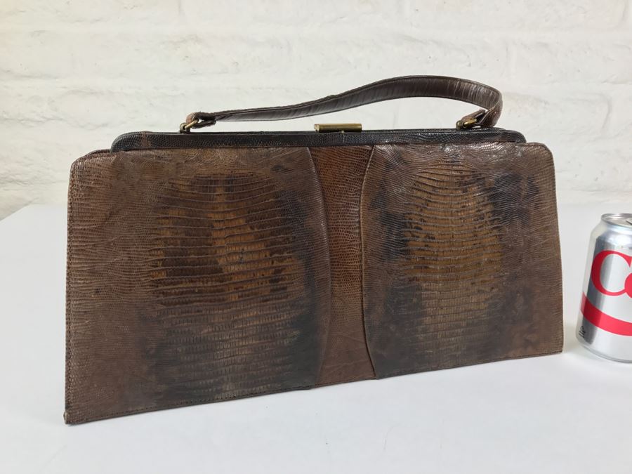 Vintage Palizzio Brown Lizard Handbag New York [Photo 1]