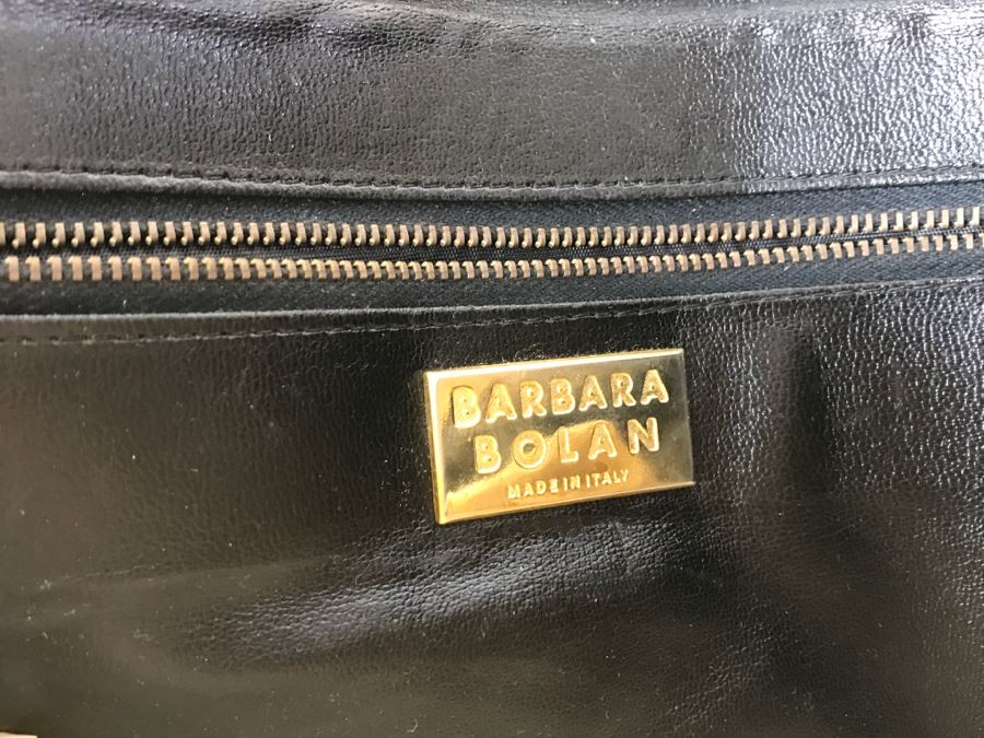 Vintage Barbara Bolan Brown Snakeskin Clutch Purse Handbag Made In Italy [Photo 9]