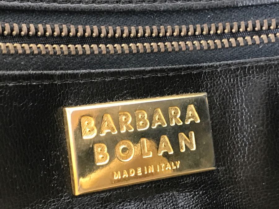 Vintage Barbara Bolan Brown Snakeskin Clutch Purse Handbag Made In Italy [Photo 2]