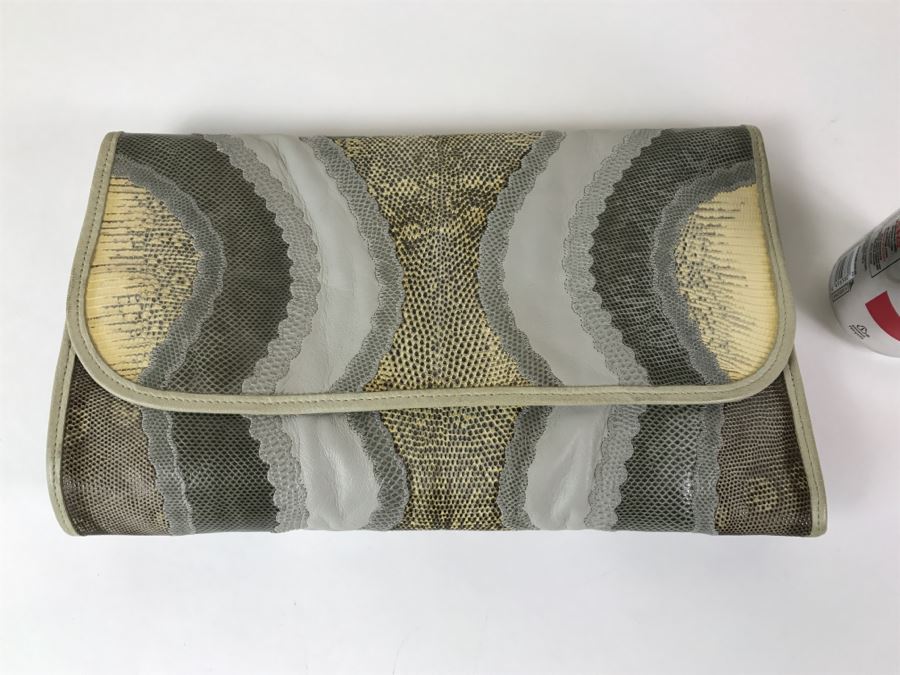Vintage Carlos Falchi Snakeskin Clutch Purse Handbag [Photo 4]