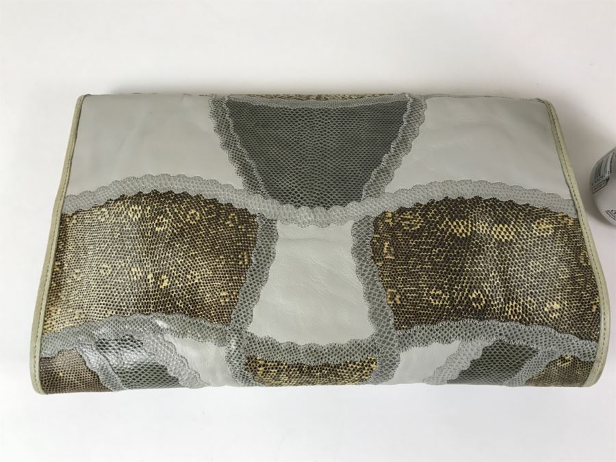 Vintage Carlos Falchi Snakeskin Clutch Purse Handbag [Photo 3]