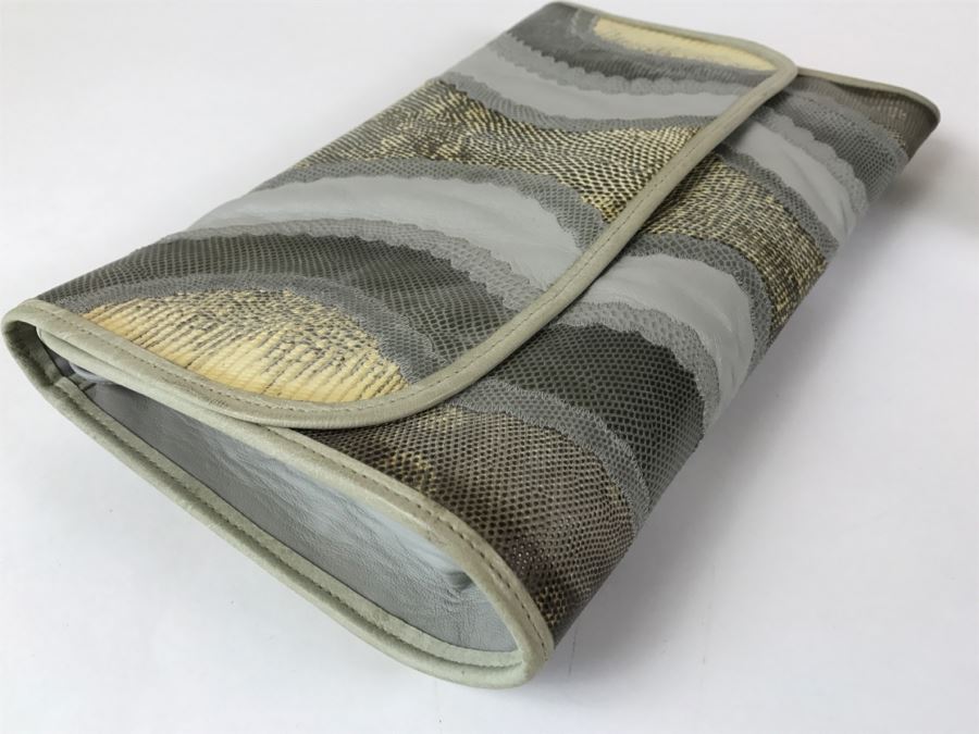 Vintage Carlos Falchi Snakeskin Clutch Purse Handbag [Photo 8]