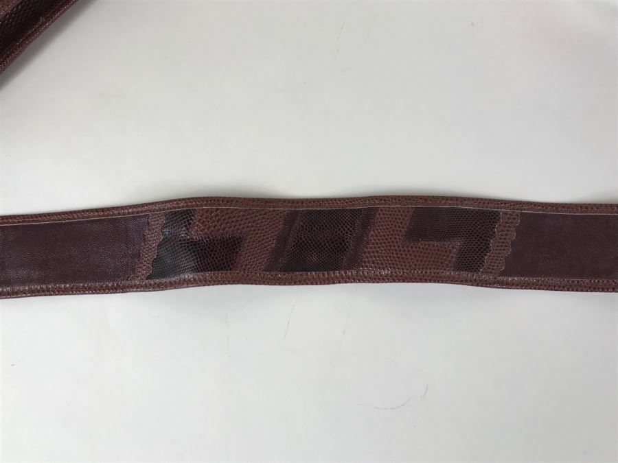 Vintage Carlos Falchi Snakeskin Clutch Purse Handbag With Matching Snakeskin Belt [Photo 11]