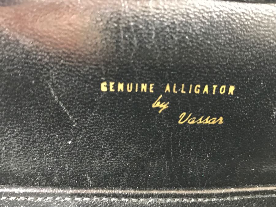 Genuine Alligator Black Handbag By Vassar [Photo 3]