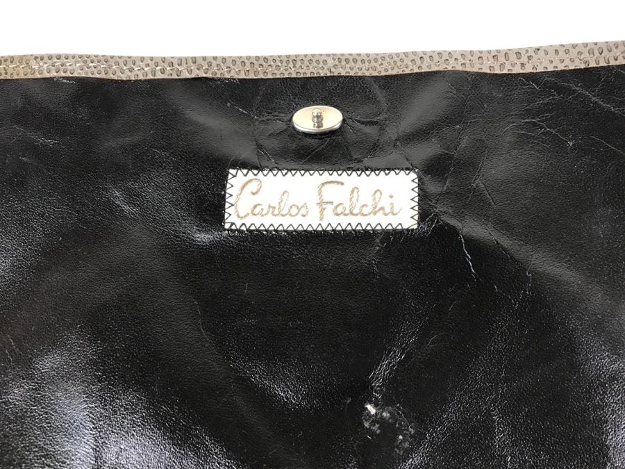 Vintage Carlos Falchi Snakeskin Clutch Purse Handbag [Photo 8]