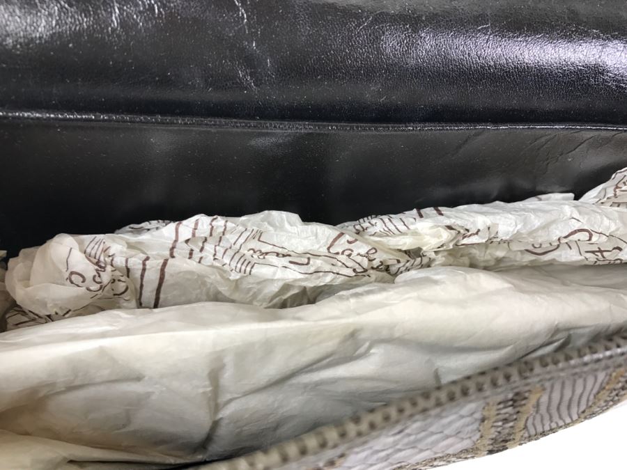 Vintage Carlos Falchi Snakeskin Clutch Purse Handbag [Photo 10]