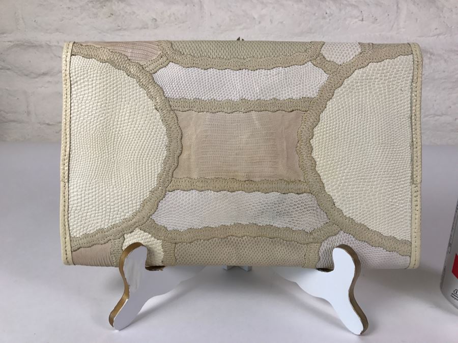 Vintage Carlos Falchi Snakeskin Clutch Purse Handbag [Photo 2]