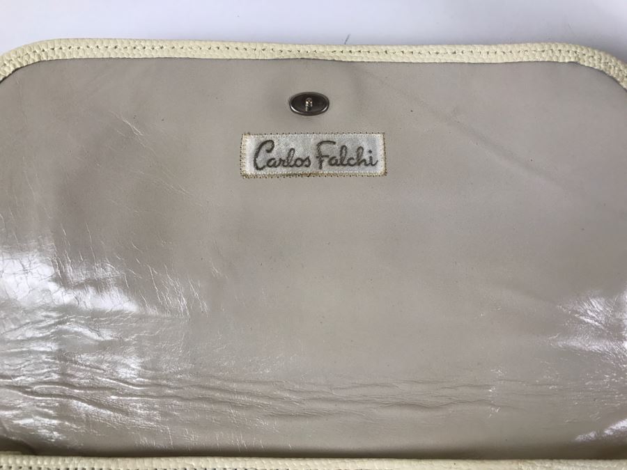 Vintage Carlos Falchi Snakeskin Clutch Purse Handbag [Photo 7]