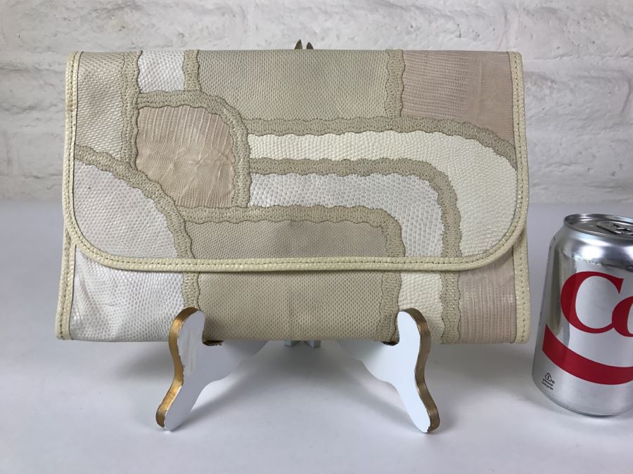 Vintage Carlos Falchi Snakeskin Clutch Purse Handbag [Photo 1]