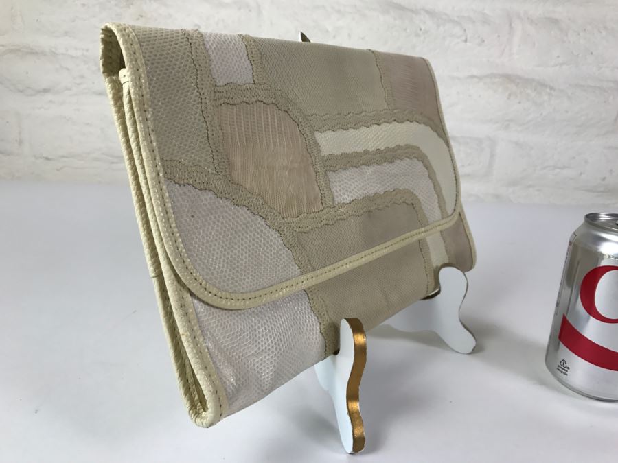 Vintage Carlos Falchi Snakeskin Clutch Purse Handbag [Photo 5]