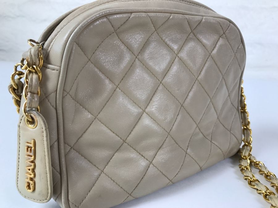 Vintage CHANEL Light Brown Handbag Purse