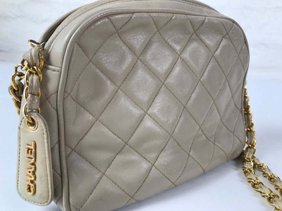 Vintage CHANEL Light Brown Handbag Purse [Photo 12]