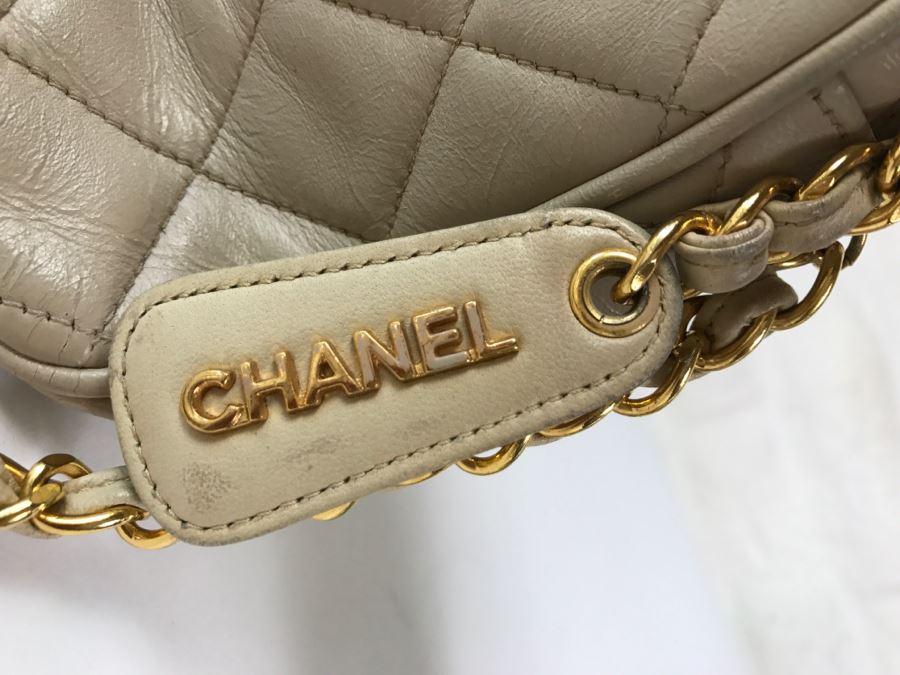 Vintage CHANEL Light Brown Handbag Purse [Photo 6]