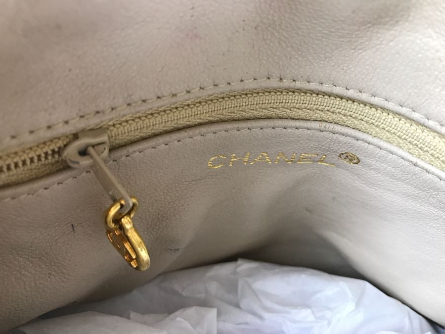 Vintage CHANEL Light Brown Handbag Purse [Photo 14]