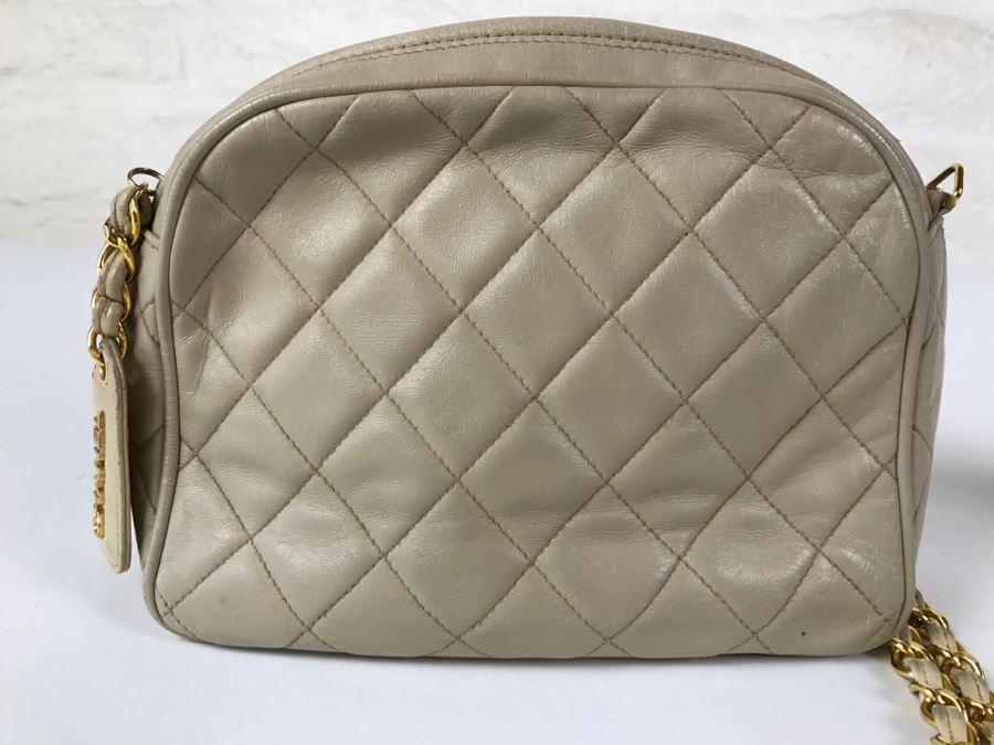 Vintage CHANEL Light Brown Handbag Purse [Photo 13]