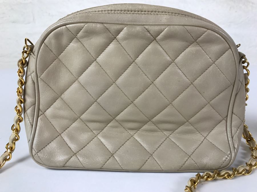 Vintage CHANEL Light Brown Handbag Purse [Photo 9]