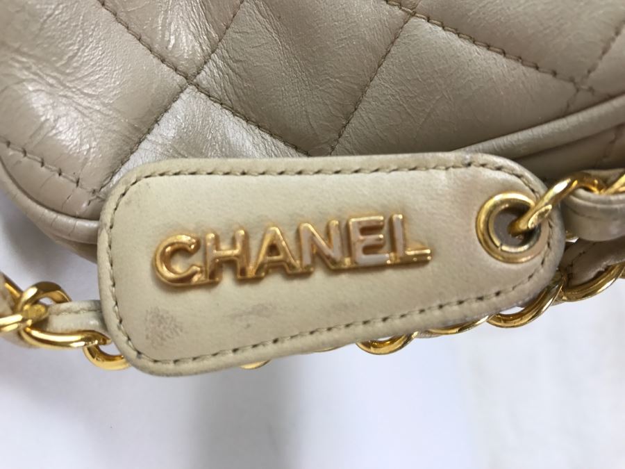 Vintage CHANEL Light Brown Handbag Purse [Photo 8]