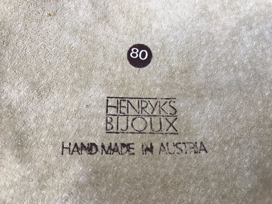 Vintage Henryks Bijoux Leather Red Belt Hand Made In Austria Size 80 [Photo 3]