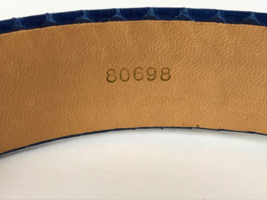Genuine Reptile Veritable S/M Blue Belt By Emmanuel Made In Canada [Photo 7]