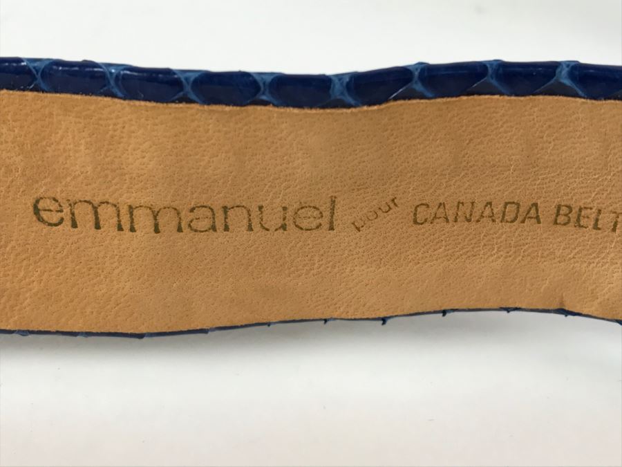 Genuine Reptile Veritable S/M Blue Belt By Emmanuel Made In Canada [Photo 5]