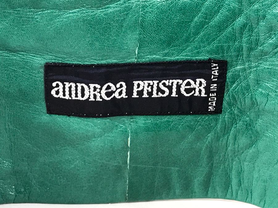 Andrea Pfister Green Snakeskin Belt Made In Italy With Dust Jacket [Photo 9]