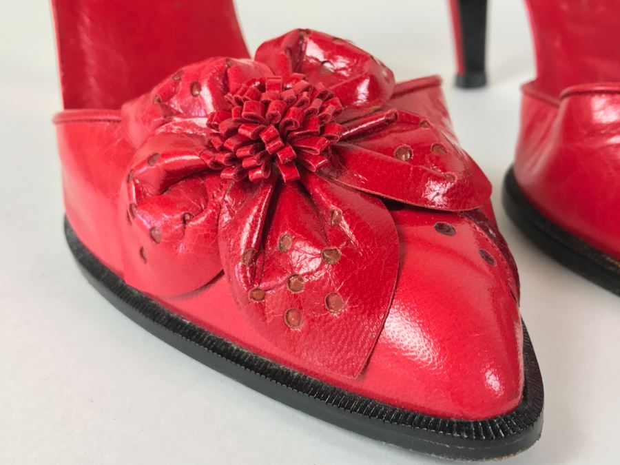 Vintage Beverly Feldman Red Shoes Size 7 1/2 M [Photo 3]