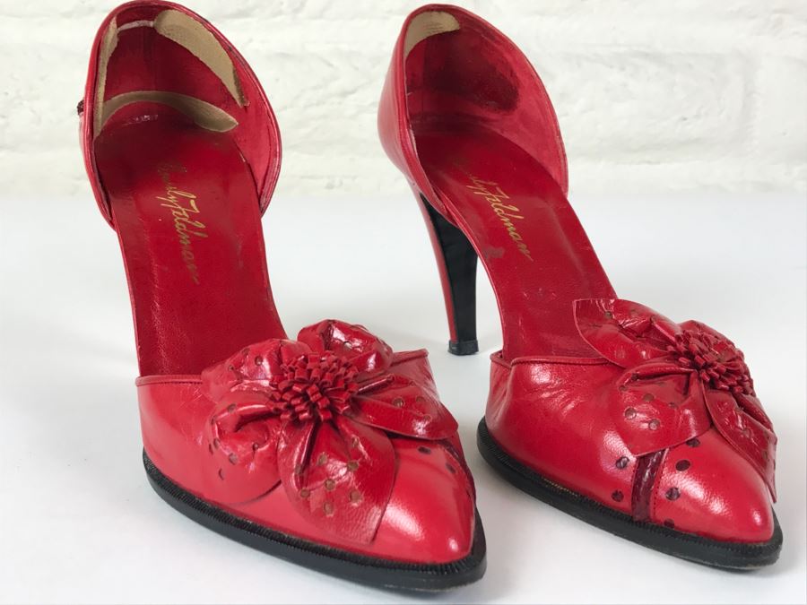 Vintage Beverly Feldman Red Shoes Size 7 1/2 M [Photo 5]