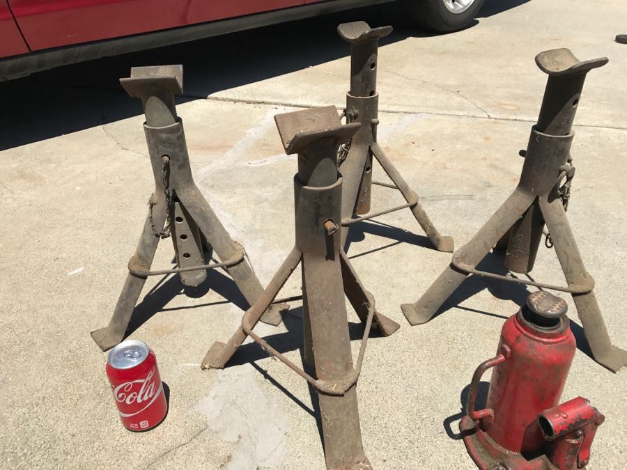 JUST ADDED - (2) Vintage Hydraulic Jacks + (4) Jack Stands [Photo 5]