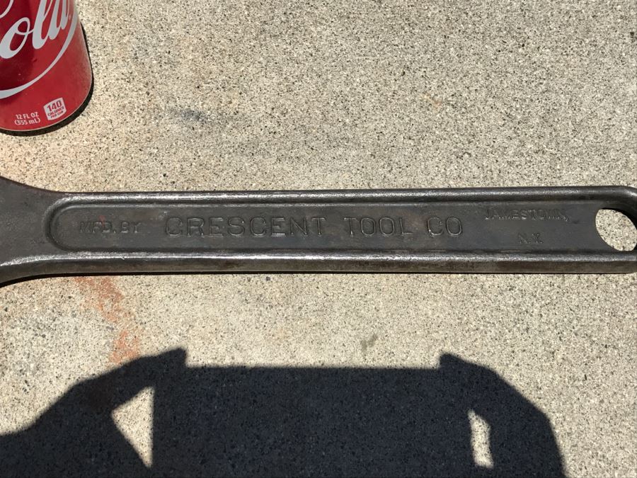JUST ADDED - Large 18' Crescent Tool Co Crescent Wrench Jamestown, NY [Photo 4]