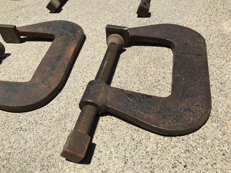 JUST ADDED - (6) Custom Fabricated Steel C-Clamps Used In Making Yacht In Backyard [Photo 3]