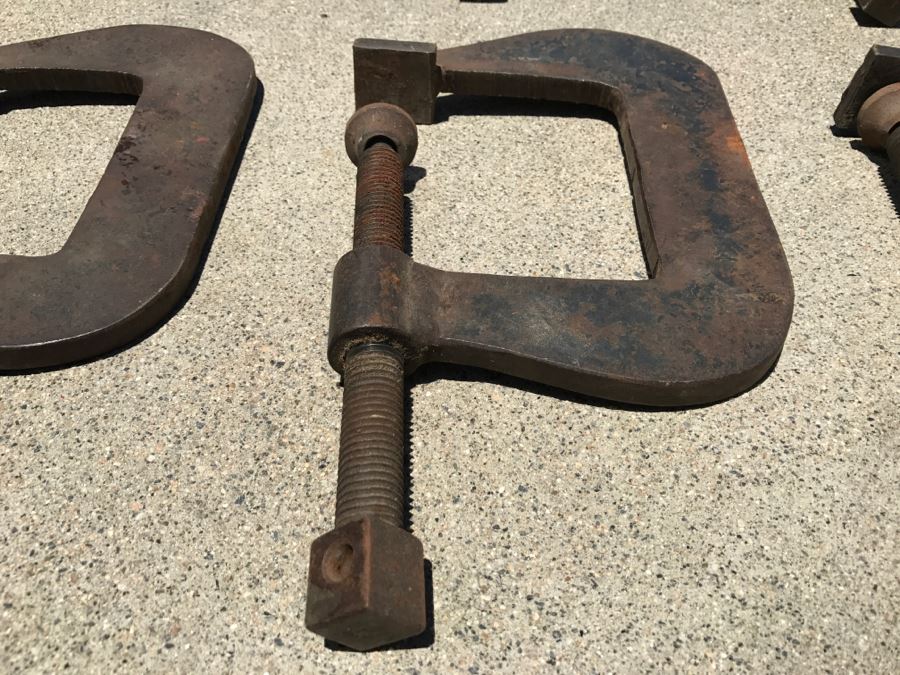 JUST ADDED - (6) Custom Fabricated Steel C-Clamps Used In Making Yacht In Backyard [Photo 4]