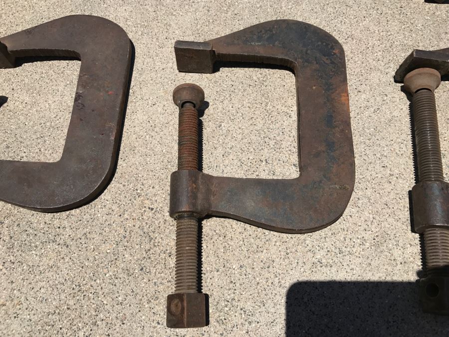 JUST ADDED - (6) Custom Fabricated Steel C-Clamps Used In Making Yacht In Backyard [Photo 5]