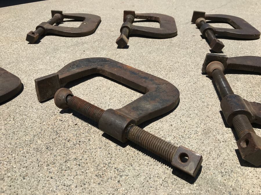 JUST ADDED - (6) Custom Fabricated Steel C-Clamps Used In Making Yacht In Backyard [Photo 7]