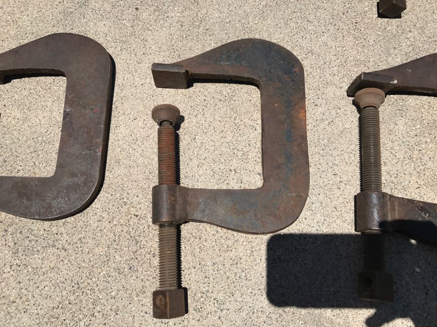 JUST ADDED - (6) Custom Fabricated Steel C-Clamps Used In Making Yacht In Backyard [Photo 6]