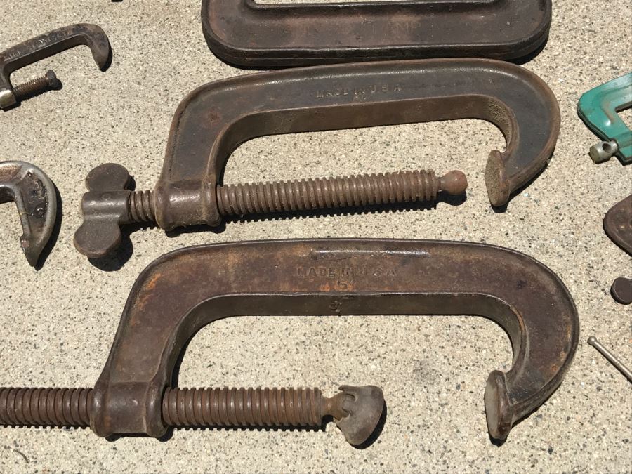 JUST ADDED - Lot Of Various Steel C-Clamps [Photo 3]