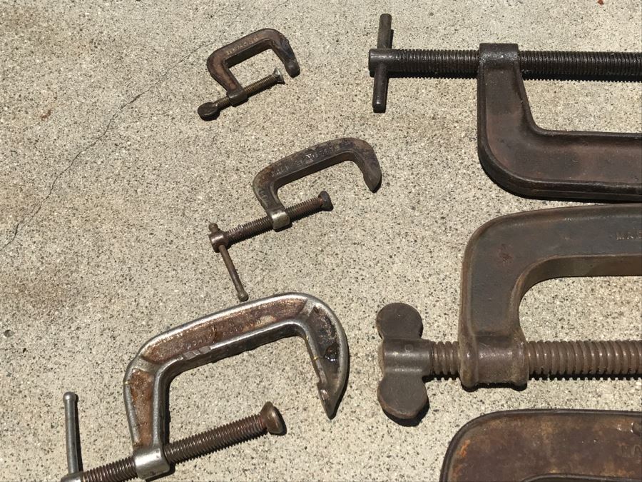 JUST ADDED - Lot Of Various Steel C-Clamps [Photo 5]