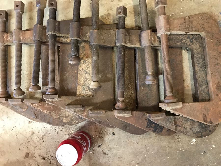 JUST ADDED - Lot Of Custom Fabricated Steel C-Clamps Used In Making Yacht In Backyard [Photo 3]