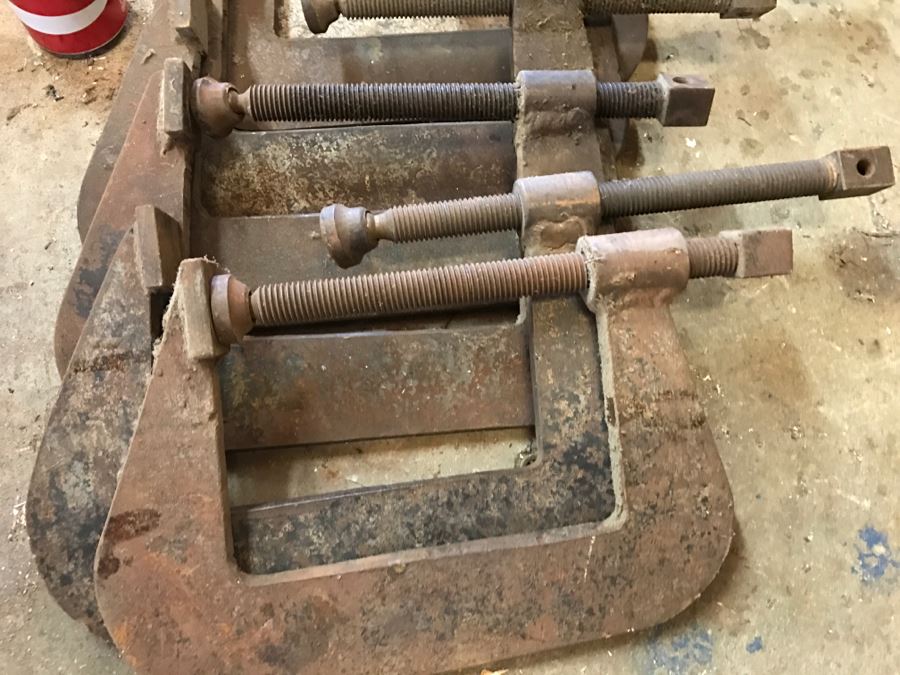 JUST ADDED - Lot Of Custom Fabricated Steel C-Clamps Used In Making Yacht In Backyard [Photo 5]