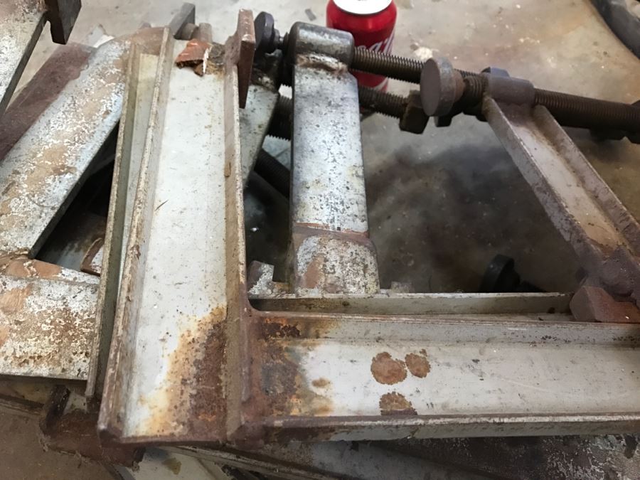 JUST ADDED - LARGE Custom Fabricated Steel C-Clamps Used In Making Yacht In Backyard [Photo 2]