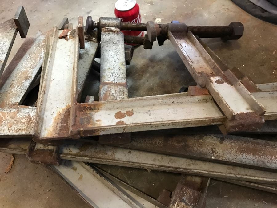 JUST ADDED - LARGE Custom Fabricated Steel C-Clamps Used In Making Yacht In Backyard [Photo 4]