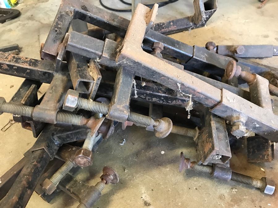 JUST ADDED - Large Lot Of Custom Fabricated Steel C-Clamps Used In Making Yacht In Backyard [Photo 2]