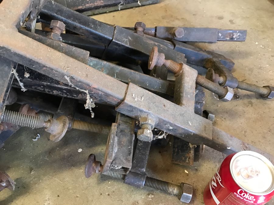 JUST ADDED - Large Lot Of Custom Fabricated Steel C-Clamps Used In Making Yacht In Backyard [Photo 3]