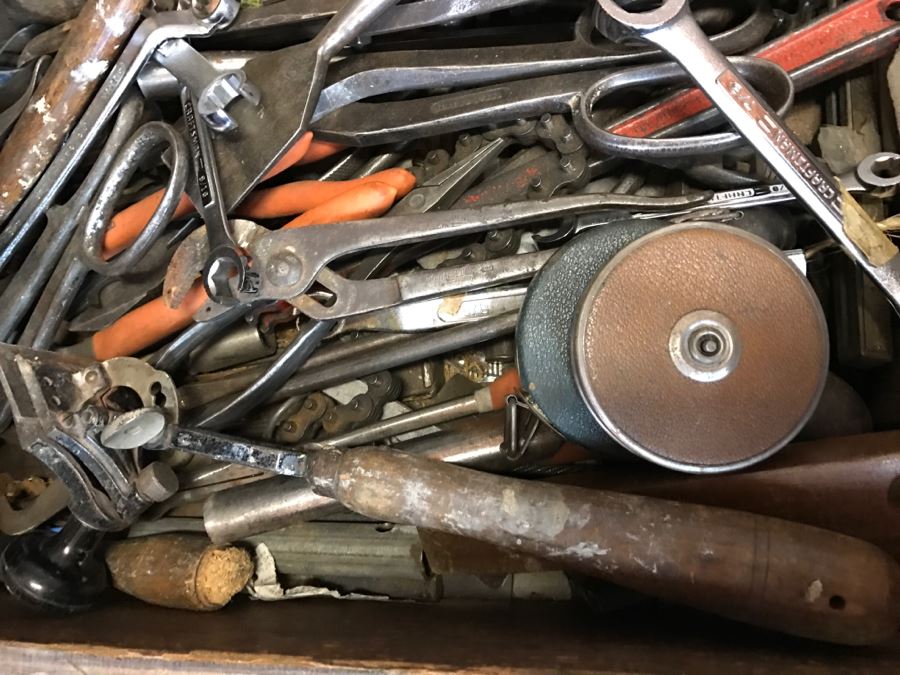 JUST ADDED - Contents Of Drawer Loaded With Vintage Tools - Does Not Include Drawer [Photo 9]
