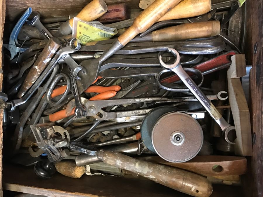 JUST ADDED - Contents Of Drawer Loaded With Vintage Tools - Does Not Include Drawer [Photo 11]