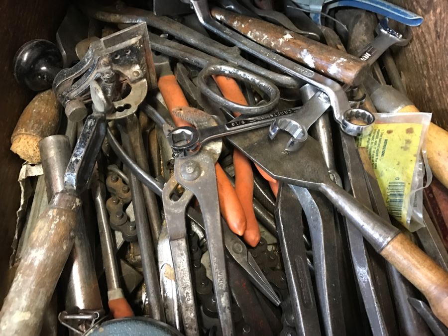 JUST ADDED - Contents Of Drawer Loaded With Vintage Tools - Does Not Include Drawer [Photo 3]