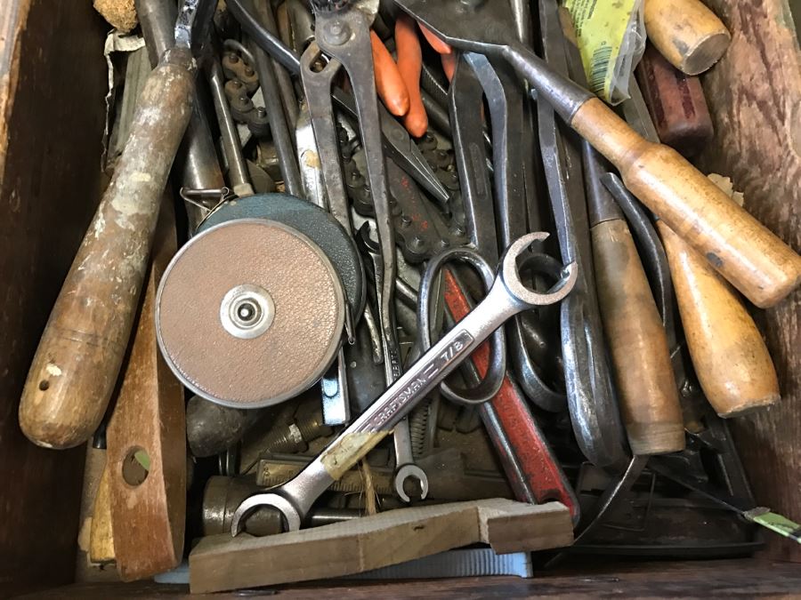 JUST ADDED - Contents Of Drawer Loaded With Vintage Tools - Does Not Include Drawer [Photo 5]