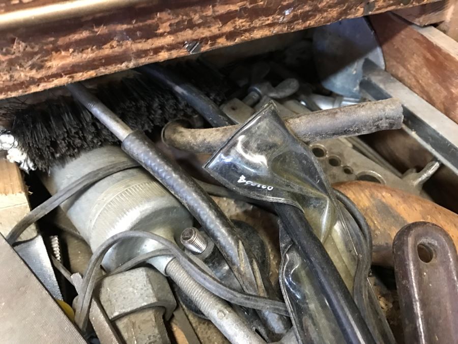 JUST ADDED - Contents Of Drawer Lots Of Vintage Steel Files, Vintage Saw - Does Not Include Drawer [Photo 6]