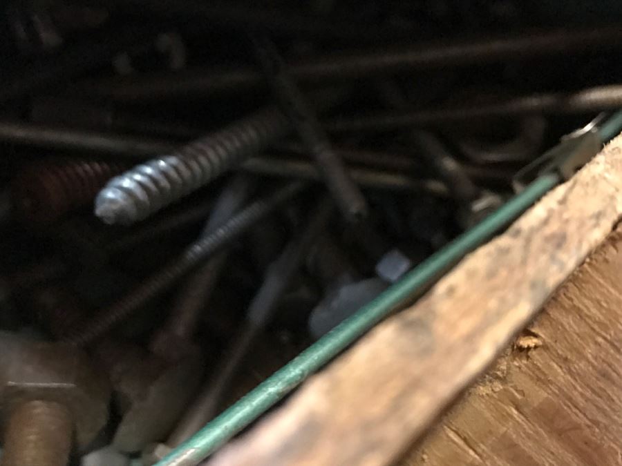 JUST ADDED - Contents Of Drawer Mainly Plumbing Hardware And Old Tool Box - Does Not Include Drawer [Photo 8]