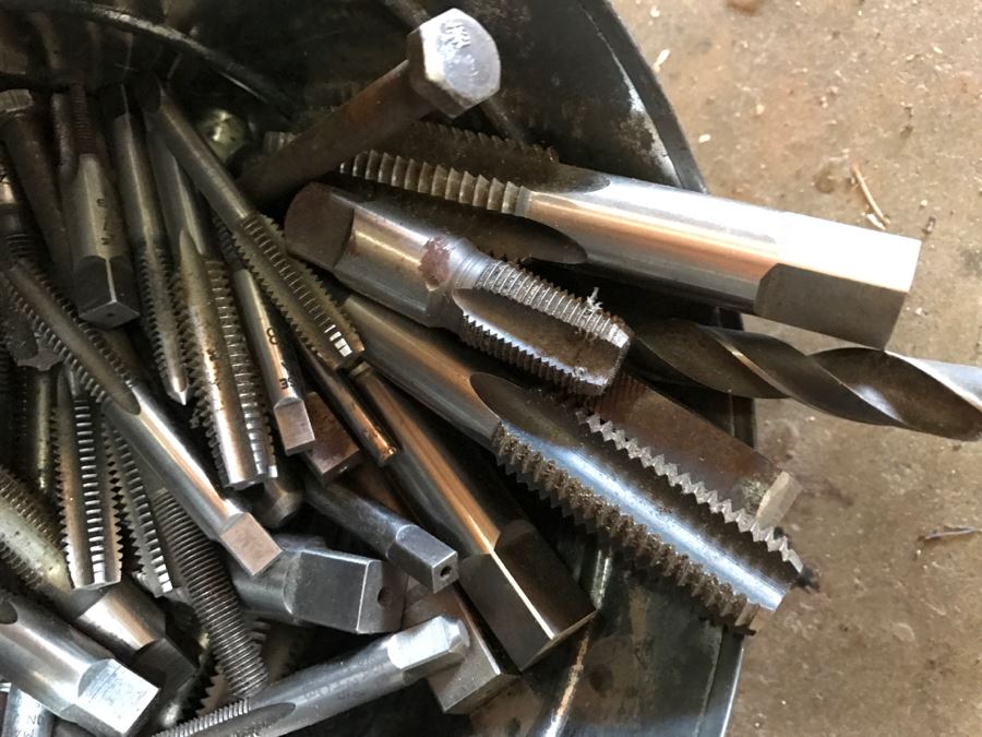 JUST ADDED - Coffee Can Filled With Steel Hand Taps [Photo 3]