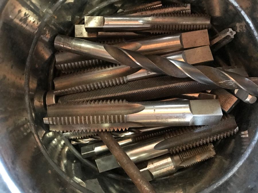 JUST ADDED - Coffee Can Filled With Steel Hand Taps [Photo 7]